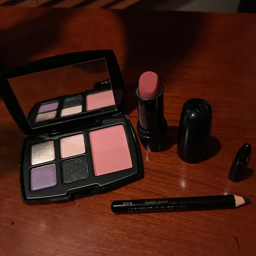 Lancome small palette, eye pencil & matte lipstick